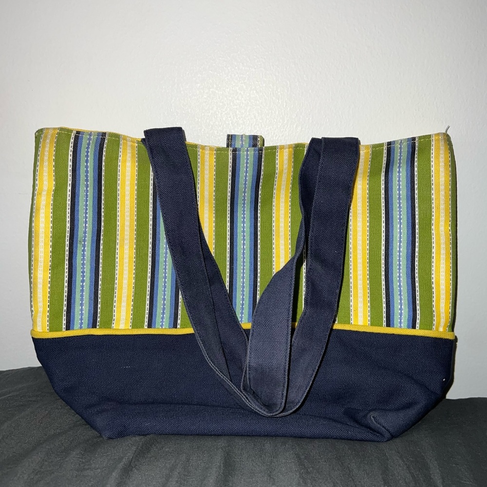 Striped cloth purse
